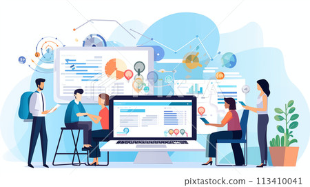 辦公室筆記型電腦、線上報告、網站設計回饋或研究項目 113410041