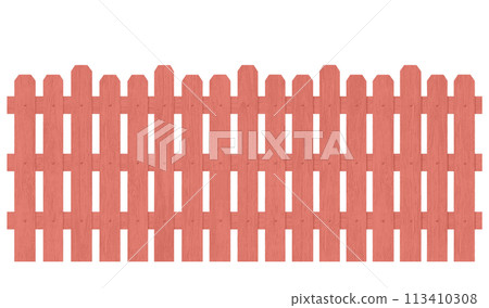 Red wooden fence D Red wooden fence D 113410308
