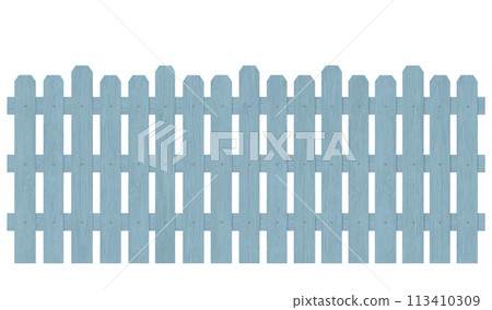 Blue wooden fence D Blue wooden fence D 113410309