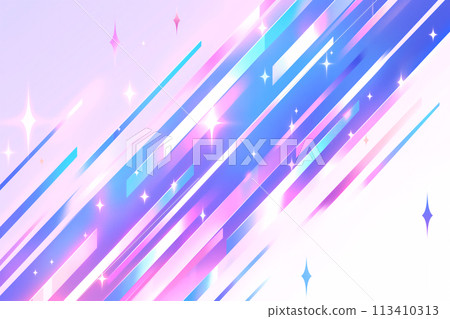 Glowing pink and blue striped pop abstract background 113410313