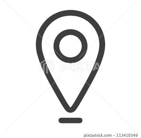 simple black map icon 113410349