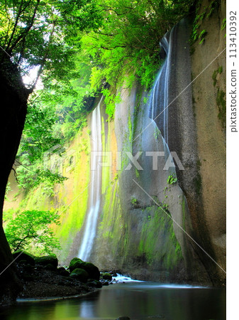 Fresh green Yufugawa Valley (Yufu City/Beppu City/vertical composition) 113410392