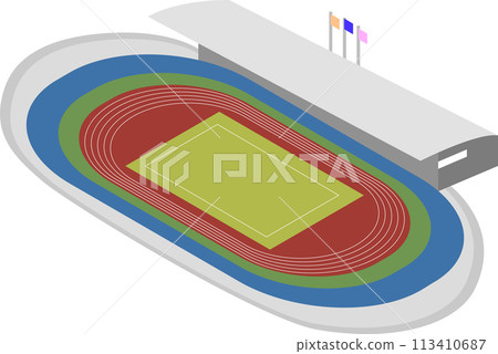 Image illustration of an athletics stadium 113410687