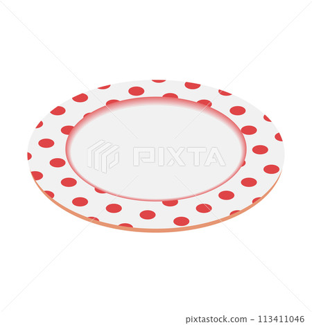Illustration material: Empty plate. Tableware. 113411046