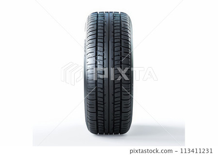 close up tire car in Tire isolated background, Group of new tires for sale in a tire shop. Generative Ai 113411231