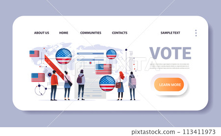 election day concept voters casting ballots at polling place during voting people holding paper ballots horizontal copy space election day concept voters casting ballots at polling place during voting people holding paper ballots horizontal copy space 113411973