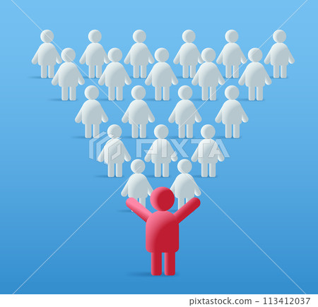 people icons group in pyramid shape person symbols for infographic human figures set think different leadership concept people icons group in pyramid shape person symbols for infographic human figures set think different leadership concept 113412037