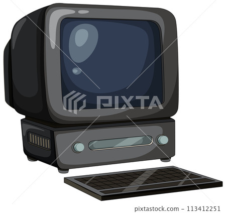 Retro Computer with Vintage Monitor 113412251