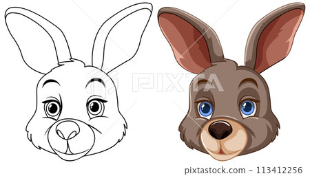 Cute Cartoon Rabbit Illustration Cute Cartoon Rabbit Illustration 113412256