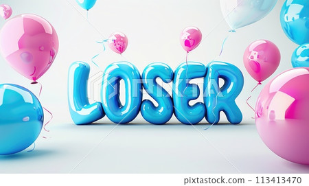 Unsuccessful message, text loser in bold font, portraying the concept of failure, disappointment, and defeat, conveying a negative sentiment or outcome in a concise and impactful manner. Unsuccessful message, text loser in bold font, portraying the concept of failure, disappointment, and defeat, conveying a negative sentiment or outcome in a concise and impactful manner. 113413470