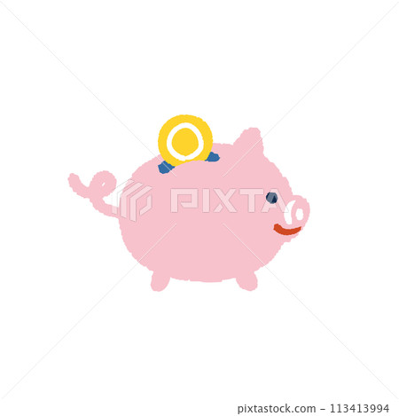 簡單扁平的存錢筒圖 簡單扁平的存錢筒圖 113413994