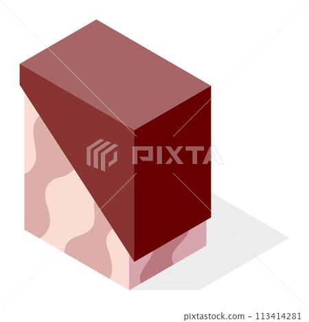 Gift box icon. Pastel colors wrapping design. Vector holiday present box, surprise element, celebration design symbol isolated on white background 113414281