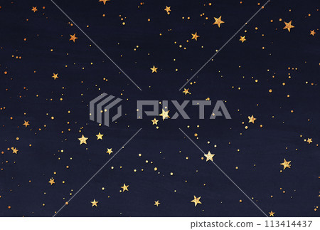 Background material_Watercolor night sky_Glitter Background material_Watercolor night sky_Glitter 113414437