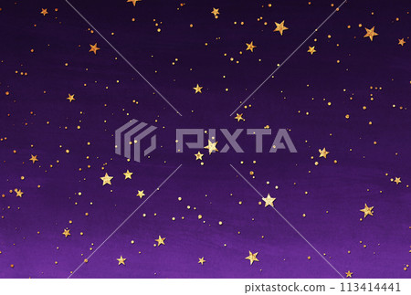 Background material_Watercolor night sky_Glitter Background material_Watercolor night sky_Glitter 113414441