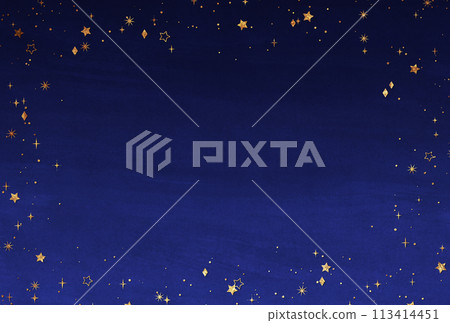 Background material_Watercolor night sky_Glitter Background material_Watercolor night sky_Glitter 113414451