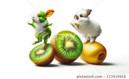 非常美味的水果奇異果 奇異果果汁 奇異果果園 奇異果派對 商用奇異果圖片 奇異果甜點大餐 產季 113414916