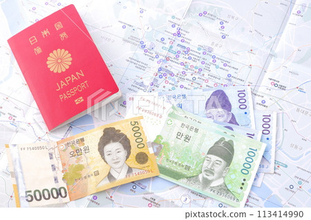 Prepare a Japanese passport (10-year red passport) and Korean won (KRW) banknotes and plan your trip to Korea. Prepare a Japanese passport (10-year red passport) and Korean won (KRW) banknotes and plan your trip to Korea. 113414990