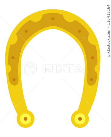 Horseshoes icon. Decorative design element, shoes for horses. Vector illustration on white background Horseshoes icon. Decorative design element, shoes for horses. Vector illustration on white background 113415164