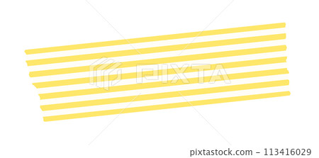 Cut yellow and white striped masking tape - a simple and stylish decoration material Cut yellow and white striped masking tape - a simple and stylish decoration material 113416029