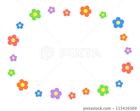 Simple floral circular frame Simple floral circular frame 113416309