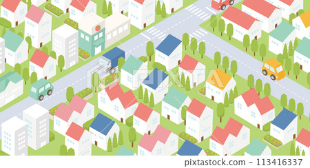 Cityscape isometric illustration 113416337