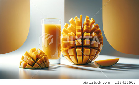 Very delicious mango, mango juice, mango orchard, mango party, commercial mango pictures, mango dessert feast, mango production season 113416603
