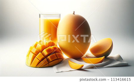 Very delicious mango, mango juice, mango orchard, mango party, commercial mango pictures, mango dessert feast, mango production season 113416615