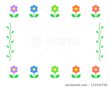 Retro floral frame Retro floral frame 113416790