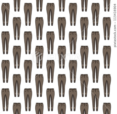 Vector seamless pattern of horse riding breeches Vector seamless pattern of horse riding breeches 113416904