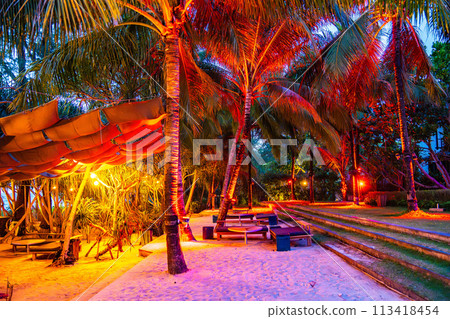View of Natai beach resort in Khao Lak, Phang Nga, Thailand View of Natai beach resort in Khao Lak, Phang Nga, Thailand 113418454
