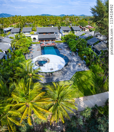 View of Natai beach resort in Khao Lak, Phang Nga, Thailand View of Natai beach resort in Khao Lak, Phang Nga, Thailand 113418492
