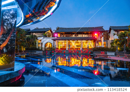 View of Natai beach resort in Khao Lak, Phang Nga, Thailand 113418524