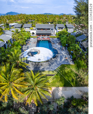View of Natai beach resort in Khao Lak, Phang Nga, Thailand 113418529