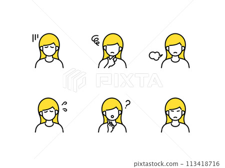 消極兒童圖示集 消極兒童圖示集 113418716