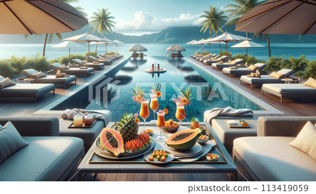 Very delicious papaya, papaya juice, papaya orchard, papaya party, commercial papaya pictures, papaya dessert feast, papaya production season 113419059