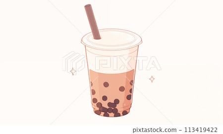 手绘卡通珍珠奶茶插画素材 手绘卡通珍珠奶茶插画素材 113419422
