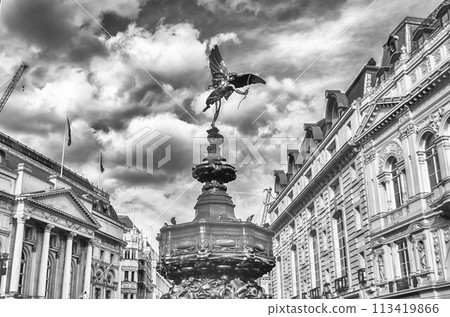 Eros Statue at Piccadilly Circus, London, UK 113419866