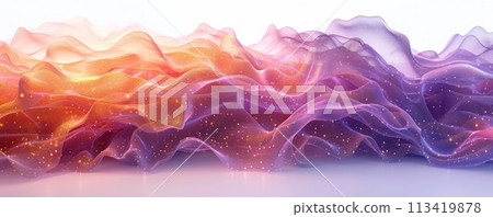 Multicolored waves representing the future of networking and technology 113419878