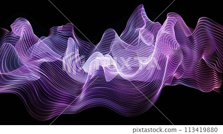 Data waves representing the futuristic big data networking and technology 113419880