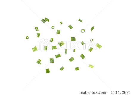 PNG, Green onion, isolated on white background PNG, Green onion, isolated on white background 113420671