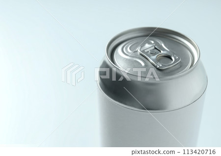 Close-up view of shiny tin cans for drinks Close-up view of shiny tin cans for drinks 113420716