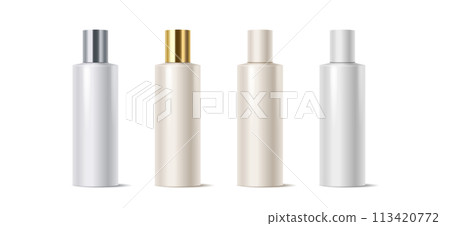 Mockup cosmetic products bottles realistic illustration set Mockup cosmetic products bottles realistic illustration set 113420772