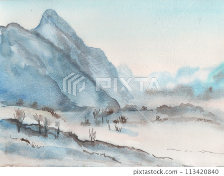 high northern mountains in winter high northern mountains in winter 113420840