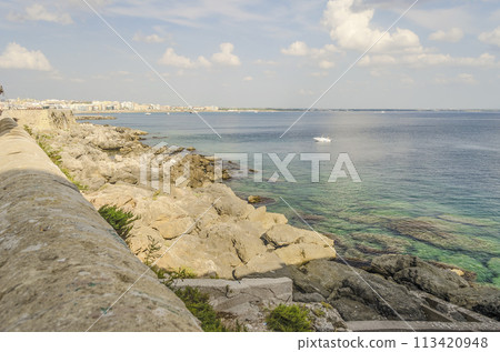 Scenic view of Gallipoli waterfront, Salento, Italy Scenic view of Gallipoli waterfront, Salento, Italy 113420948