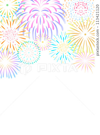 Fireworks background illustration vertical 113421120