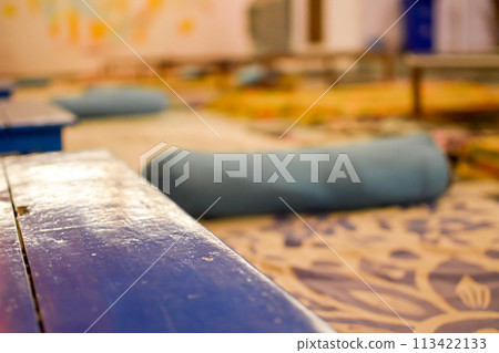 Relax mats and puff area for meditation and Yoga at Pushkar Sarovar Lake 113422133