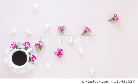 Coffee and flowers Coffee and flowers 113422527