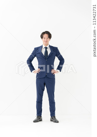 Business man, full body, standing with arms crossed Business man, full body, standing with arms crossed 113422731