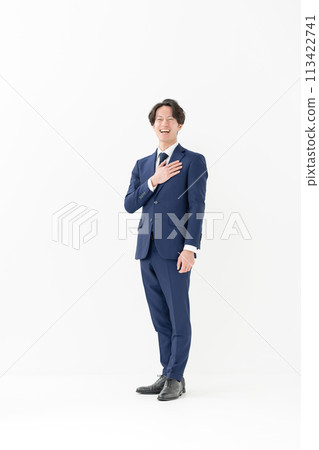 Business man, full body, standing 113422741