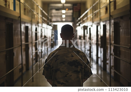 Prison guard in uniform 113423010